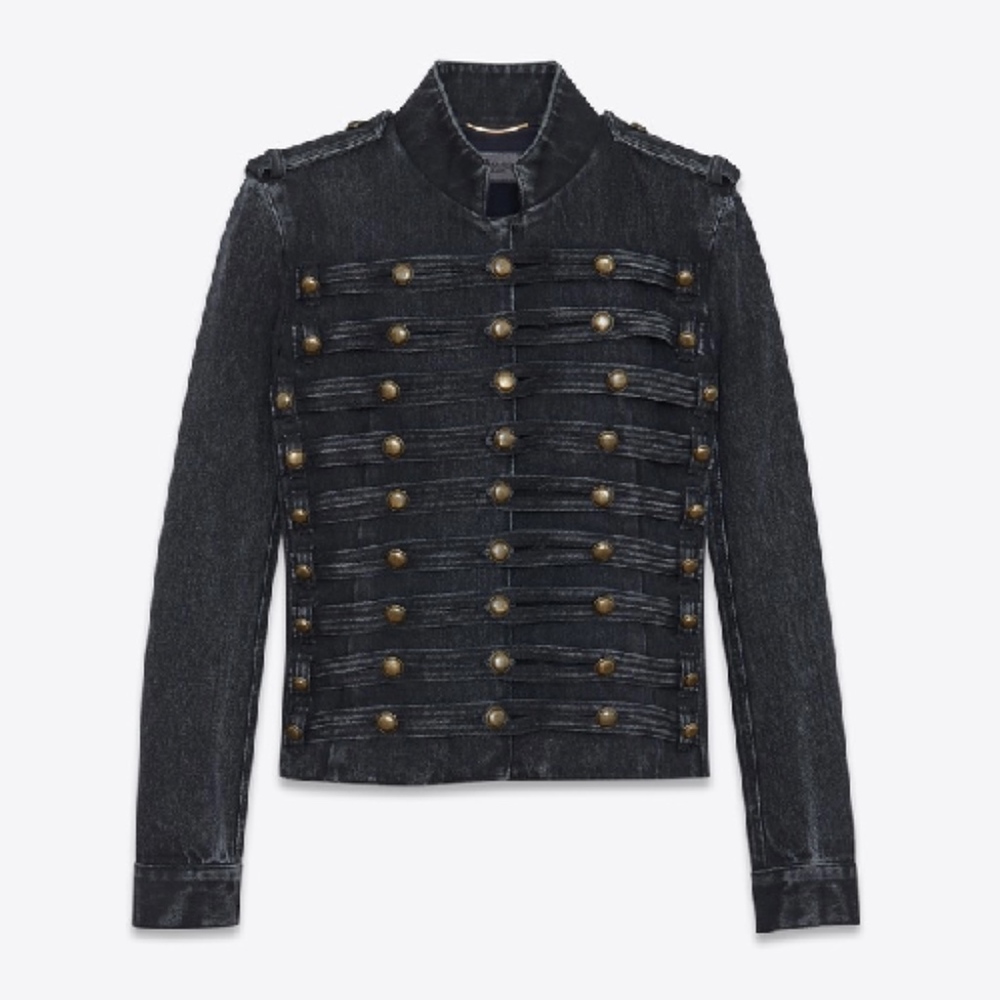 COA🌻NWOT🌻YSL YVES SAINT LAURENT BLACK DENIM JACKET🌻NEW